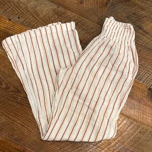 Billabong women’s Striped Pants in Cream, pink, burgundy